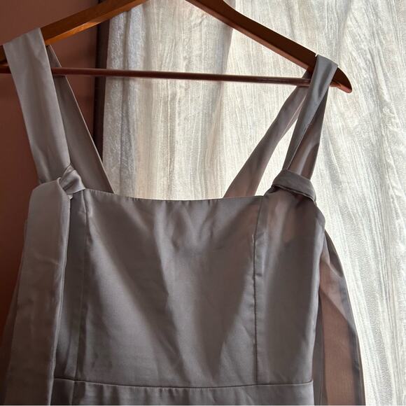 Show Me Your Mumu Claire Midi Dress Show Me The Ring Luxe Satin Champagne NWT L - Picture 3 of 7